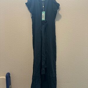 Beachy Navy Midi Dress